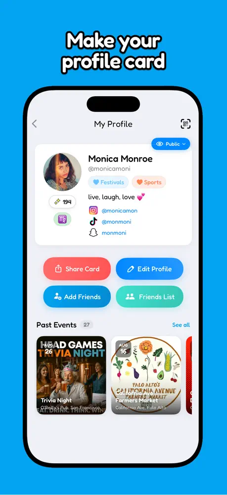 Make your profile card